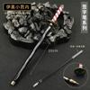 Cazador de demonios: Kimetsu No Yaiba Kamado Tanjiro Pluma de Firma Iwaki Zenitsu Columna de Agua Columna Infestada de Insectos Columna de Llama Pluma de Agua Modelo de Metal