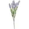 Lavanda Flocada de 7 Cabezas Lavanda Simulada Plástico de Ingeniería Flor Falsa Decoración de Mesa para Boda Exterior Ramo de Espigas de Trigo