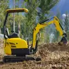 Excavadora Pequeña Tipo 16, Máquina Mini Gancho Tipo Oruga para Uso en Sitios de Construcción Estrechos para Operaciones Agrícolas y Forestales