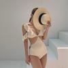 Traje de baño Transfronterizo Estilo Coreano Sexy de una Pieza para Mujer que Cubre el Vientre Espalda Descubierta con Volantes Traje de baño de una Pieza Traje de baño para Busto Pequeño Estilo Deportivo
