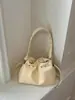 Bolso para el Trabajo con un Toque de Lujo, Gran Capacidad, Bolso Cubo Tejido de Cuero Suave Vintage, Bolso de Hombro/Axila Estilo Coreano para Mujer