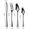 Cubiertos de Acero Inoxidable 410 Corte Cola de Pez en Stock para Hoteles y Restaurantes Occidentales, Cuchillo para Filete, Tenedor, Cuchara de Postre Set de 4 Piezas al por Mayor