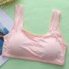 Oferta especial: Top de biquíni estilo regata para adolescentes com bojo fixo, sutiã regata feminino em modal