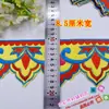 Disfraz Étnico COS Bordado Encaje Hanfu Disfraz de Escenario Tela Larga de Tira Adhesivo Bordado Encaje 4018# Flor Caliente