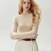100% cachemira pura, nueva colección otoño 2026, suéter de cachemira tejido de punto para mujer, estilo francés de alta gama, cuello redondo, corte ajustado
