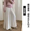 Calça Culotte de Arroz Glutinoso Marrom para Mulheres 2025 Novo Outono Cintura Alta Solta Efeito Emagrecedor Perna Larga Casual