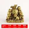 Venta al por mayor del fabricante Latón Cinco Monos Recaudando Riqueza Mono del Zodiaco Bolsa de Dinero Adornos de Cobre