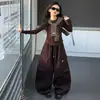 Conjunto de Niña 2025 Nuevo Elegante de Moda Ropa Infantil Primavera y Otoño Pantalones Cargo para Niña Grande Conjunto Casual de Dos Piezas
