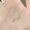 Luz de Nicho Lujo Francés Gama Alta Acero de Titanio Color Circonita Cadena Fina Sin Color para Mujer Ins Versátil Elegante Cadena para Clavícula