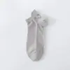 Calcetines de Malla de Color Sólido con Puños en Forma de Oreja, Calcetines Finos de Verano para Mujer, Calcetines Invisibles Bajos con Puños en el Talón que No Rozan los Pies, Calcetines de Malla