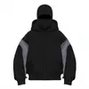 Cárdigan con Capucha Patchwork Europeo y Americano Mismo Estilo Peso Pesado Streetwear Bloque de Color Transfronterizo Holgado Sudadera con Capucha Chaqueta Ropa de Abrigo para Hombre y Mujer