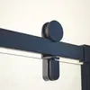 Box de chuveiro linear minimalista transfronteiriço com porta de correr de vidro temperado à prova de explosão e divisória de separação úmido-seco para banheiro