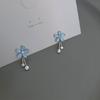 Pendientes de flores azules para mujer, diseño sencillo, estilo nicho, 2022, nueva moda, combinables.