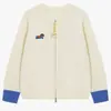 Suéter Superior de Ropa Exterior Primavera y Otoño 2026, Juvenil y Elegante, Bloque de Color de Moda, Bordado de Caballo Pequeño, Cárdigan de Punto de Manga Larga para Mujer