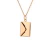 Collar con Colgante de Sobre de Acero de Titanio de Venta Caliente Europeo y Americano Cadena de Clavícula de Acero de Titanio para Mujer a la Moda Colgante Loveyou Se Puede Abrir