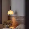 Luminária Pendente de Madeira Maciça com Tecido Estilo Mid-Century Nanyang, Luminária Pendente para Bancada de Bar de Sala de Jantar, Luminária de Ambiente Retro Francês para Quarto