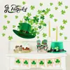 Calle Transfronteriza. Pegatinas de Pared de Sombrero de Trébol del Día de San Patricio Adecuadas para Dormitorio y Sala de Estar Pegatinas Decorativas de Atmósfera Festiva