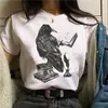 Novo Top Feminino Casual de Algodão para Primavera e Verão Manga Curta Estação Independente Coelho da Páscoa Estampado Manga Curta
