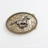 Hebilla de Cinturón de Aleación de Zinc Steed Mustang Vaquera Occidental Moda Europea y Americana Hebilla de Cinturón Ovalada Distintiva