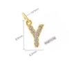 26 Letras Inglesas Cobre Zircônio Pingente DIY Acessórios de Letra Dourada Colar Pulseira Brincos Joias Pingente Pequeno
