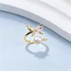 Anillo de Perla de Agua Dulce Natural Nicho de Gama Alta para Mujer Abierto Ajustable Circón Microincrustado Joyería de Lujo Ligero Venta al por Mayor