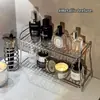 Estante de Almacenamiento Sencillo para Lavabo, Organizador de Baño de Doble Capa, Estante de Almacenamiento para Cosméticos y Cuidado de la Piel del Baño
