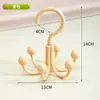 Gancho Giratorio de Seis Garras para Dormitorio, Gancho Antideslizante para el Hogar, Perchero Multifuncional para Ropa Interior, Gancho para Sombrero, Tendedero para Ropa