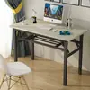 Mesa plegable puesto de exhibición mesa para clavos mesa larga para computadora mesa de entrenamiento escritorio mesa de comedor simple escritorio rectangular para el hogar