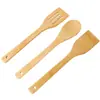 Conjunto de Espátulas de Bambu, Espátula para Legumes, Espátula para Fritar, Espátula de Bambu, Garfo e Colher, Colher de Sopa Japonesa, Espátula Especial de Bambu e Colher de Bambu para Frigideiras Antiaderentes