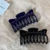 Pinza para el pelo de doble diente azul zafiro, mismo estilo que Rachel, para mujer con elegante peinado en la parte posterior de la cabeza, pinza de tiburón pequeña y mediana