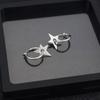 Pendientes Estilo Cai Xukun Pendientes de Acero Inoxidable Pentagrama Pinzas para Orejas Venta al por Mayor Accesorios para Hombres y Mujeres Venta al por Mayor