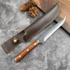 Cuchillo de deshuesar forjado a mano, afilado, de acero inoxidable, para uso comercial, para matadero, con mango manual, para uso doméstico, para carne, para exteriores, universal.