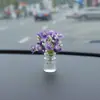 Internet Celebrant Fresh Vaso Flor Casa de Bonecas Mini Simulação Interior Do Carro Console Central Decoração Enfeites de Carro Espelho Cruzado