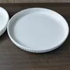 Plato de Cerámica Blanco Puro Simple Estilo Japonés para el Hogar de Alto Valor Tendencia Plato Plano Plato de Cena Plato Hondo Grueso Plato para Cocinar y Servir