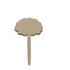 Placa con logotipo de etiqueta carnosa para flores de jardinería de madera, venta al por mayor, accesorio para pastel DIY