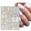 2022 adesivos de unhas quentes transfronteiriças ins marmoreio preto e branco linhas de ouro fita adesivos de unhas adesivos