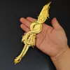 Figura de Periférico de Juego 22cm Cuerpo de Dragón Aleación Edición de Precisión Figura de Metal Arma de Atrezo Sin Afilar DZ