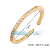 L08B Popular Europeo y Americano Color Sencillo Anillo Ancho Ajustable Chapado en Oro para Ojos de Mujer y Hombre