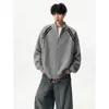 Suéter cárdigan de retazos a rayas retro para hombre, otoño invierno, holgado, casual, estilo universitario, chaqueta de punto para niños, nuevo