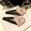 Pinza de pato con forma de corazón dulce de verano estilo coreano, pinza BB hueca suave y simple, pinza para flequillo, pinza lateral, accesorio para el cabello para mujer