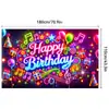 Tecido de Fundo de Aniversário Transfronteiriço da Amazon Festa de Aniversário Festa em Família Decoração Suprimentos Pano para Pendurar Pode Ser Personalizado Atacado