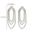 Pendientes Geométricos de Diamante Multicapa de Nuevo Producto Transfronterizos Pendientes de Borla de Pedrería Moda Europea y Americana Accesorios Pendientes