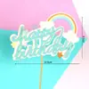Bolo Decorativo Estrela de Assar Arco-Íris Plug-in Festa Crianças Assar Plug-in Aniversário