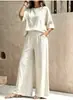 Conjunto Casual Versátil 2026 para Mujer, Cuello Redondo, Pulóver, Tendencia Europea Americana, Algodón Verano Nuevo, Dos Piezas, Holgado