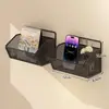 Prateleira de armazenamento de parede sem furos, um ótimo item para dormitórios estudantis, solução de armazenamento de cabeceira, ferramenta mágica de armazenamento para quarto de dormitório, prateleira de cesta de parede
