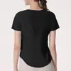 Roupas Fitness Femininas Camiseta Esportiva para Corrida Verão Fina Solta Secagem Rápida Manga Curta Profissional Treinamento Fitness Top de Yoga