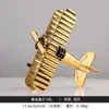 Adornos de Modelo de Avión Plateado Electrochapado de Lujo Ligero Estilo Europeo, Creativo y Personalizado para Gabinete de Vino, Vestíbulo, Decoración del Hogar, Adornos de Metal
