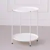 Mesa de Café Pequeña Nórdica, Mesa Lateral de Hierro Forjado para Sofá, Mesa Pequeña de Esquina de Plástico de Alta Resistencia, Mesa Redonda Pequeña Minimalista Moderna para Sala de Estar y Dormitorio