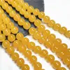 Contas de vidro de 10mm cor jade imitação, pulseira com contas feitas à mão com furo passante, colar, joias de moda DIY, acessórios de contas soltas