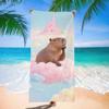 Toalla de Playa de Capibara Nueva Transfronteriza Toalla de Baño de Microfibra de Dibujos Animados para Niños Capibara Absorbente Secado Rápido